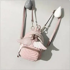 Winged Backpack for Women - Vintage Velvet College Style