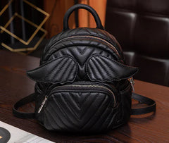 Winged Backpack for Women - Vintage Velvet College Style