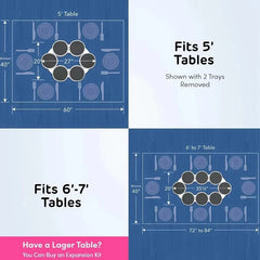 Dining Table Rotating Storage Rack Anti-slip Food Turntable Easy Assembly Restaurant Plate Swivel Stand for Rectangular Table