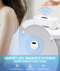 Automatic Toilet Flusher, 2023 Upgraded Smart Touchless Toilet Flush Kit Toilet Flusher Replacement Kit with Infrared Sensor