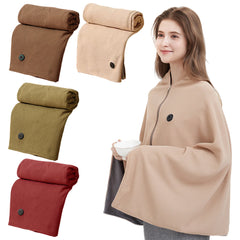 Winter USB Electric Heated Blanket Wearable 3 Heating Level Heated Shawl Portable Body Warmer Blanket for Home Office Sofa Shawl