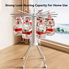 Foldable Clothes Drying Rack Octopus Type Floor Standing Balcony Clothes Drying Portable Rotating Drying Rod Clothes Dryer
