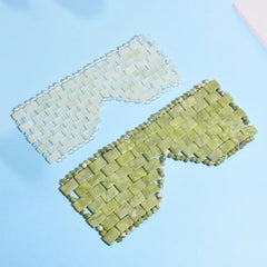 Natural Jade Eye Mask Cooling Sleep Eye Mask Cold Therapy Facial SPA Anti Aging Puffiness Blindfold Eye Massager Relaxation Gift