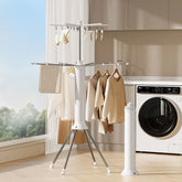 Foldable Clothes Drying Rack Octopus Type Floor Standing Balcony Clothes Drying Portable Rotating Drying Rod Clothes Dryer
