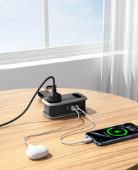 ORICO Power Strip 2AC 3USB Port EU Plug Socket 1.1M Extension Cable Sockets 5-In-1 Smart Socket for Home/Travel Power Strip