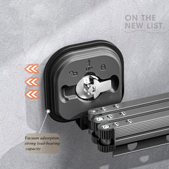 Sucker Wall-Mounted Foldable Aluminum Alloy Clothes Drying Rack for Balcony Bedroom Living Room Space Saver Travel Drying Rack