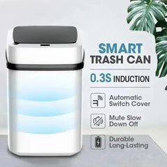 13L household kitchen bathroom living room contactless intelligent sensor open lid garbage can isolate odor