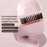 Wireless Charging Hair Comb Professional Straightening Hairdressing Tool For Home Use Long Hair Styling Volumizing Device