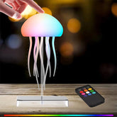 LED Jellyfish Lamp with 9 Tentacles 2 Working Modes Ultra Long Battery Life Colour Gradient Light Effects with Remote Control