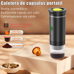 Portable Electric Capsule Coffee Maker Espresso Pot Cordless Heating Pump Press Coffee Maker Travel and Car 3 in 1 Coffee Pot