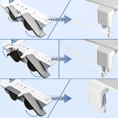 Hot and Cold Non-Electric Bidet Attachment for Toilet, Ultra-Slim Feminine Wash, Easy to Install