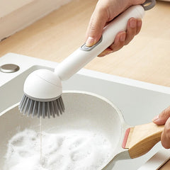 Long Handled Cleaning Brushes with Soap Dispenser for Kitchen Dishes Pots Pans Multi Functional Household Cleaning Brush
