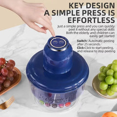 New Automatic Fruit Peeler Machine Wireless Portable for Plum Peach and Grape Fast Easy Home Kitchen Gadget