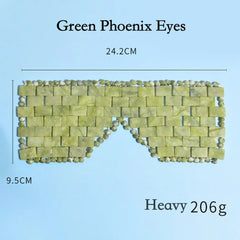 Natural Jade Eye Mask Cooling Sleep Eye Mask Cold Therapy Facial SPA Anti Aging Puffiness Blindfold Eye Massager Relaxation Gift