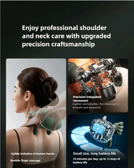 Massage Shawl Type c Charge with Heat Kneading Shoulder and Neck Massager Cervical Simulation Human Hand Portable Massage Neck