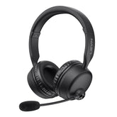 LEVN Bluetooth Headset Bluetooth Headphones with AI Noise Cancelling Microphone 60Hrs Working Time Bluetooth 5.3 Multipoint Connect Wireless Headset with Mic for Work/Phone/Call Center/Computer/PC