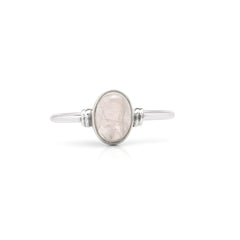 Koral Jewelry Oval Moonstone Delicate Ring 925 Sterling Silver Vintage Boho Chic (8)