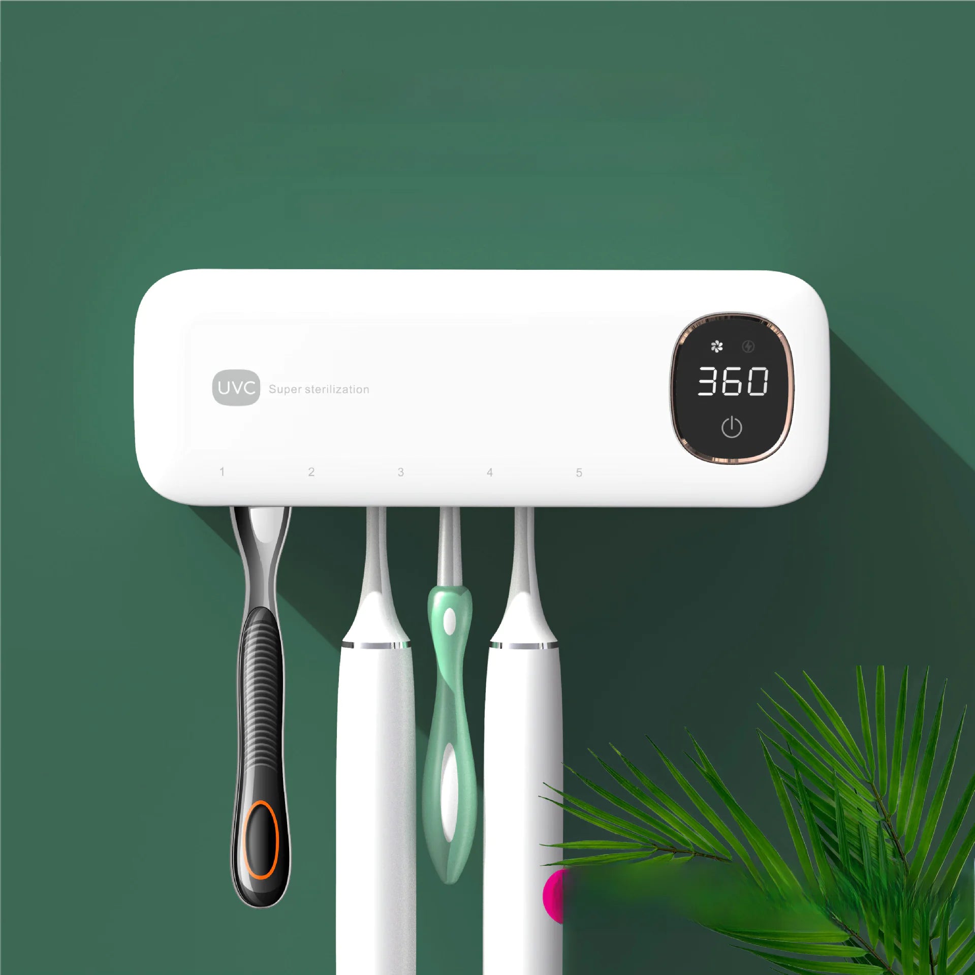 Y6 UVC Toothbrush Sanitizer and Holder Rack