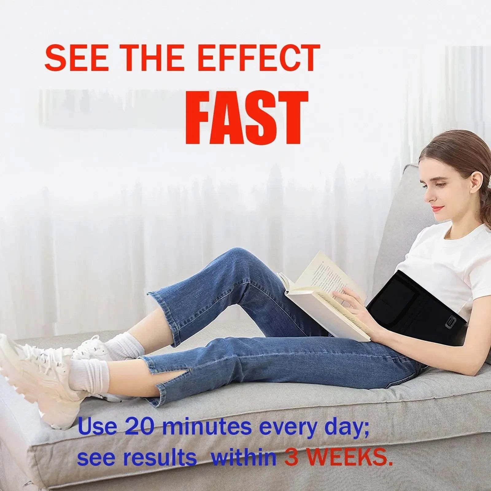 Red ＆Infrared LED Light Therapy Belt 850nm 660nm Back Pain Relief Wrap Burn Fat Wrap Slimming Machine Waist Heat Pad Full Body - BeautySecretPlus