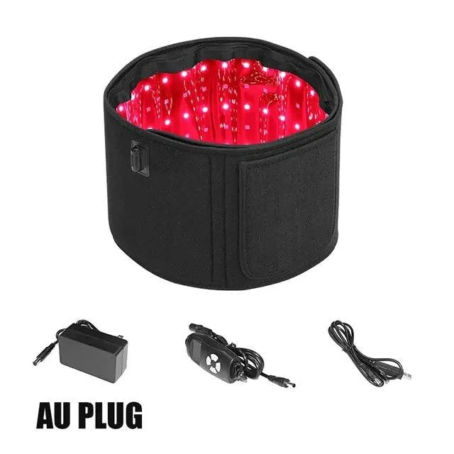 Red ＆Infrared LED Light Therapy Belt 850nm 660nm Back Pain Relief Wrap Burn Fat Wrap Slimming Machine Waist Heat Pad Full Body - BeautySecretPlus
