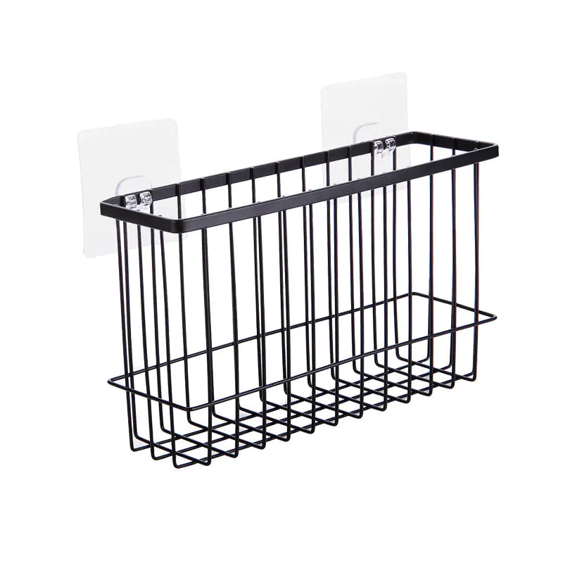 Iron Bathroom Storage Rack - Wall-Mounted Organizer
