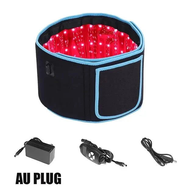 Red ＆Infrared LED Light Therapy Belt 850nm 660nm Back Pain Relief Wrap Burn Fat Wrap Slimming Machine Waist Heat Pad Full Body - BeautySecretPlus