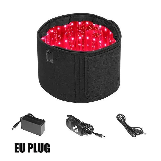 Red ＆Infrared LED Light Therapy Belt 850nm 660nm Back Pain Relief Wrap Burn Fat Wrap Slimming Machine Waist Heat Pad Full Body - BeautySecretPlus