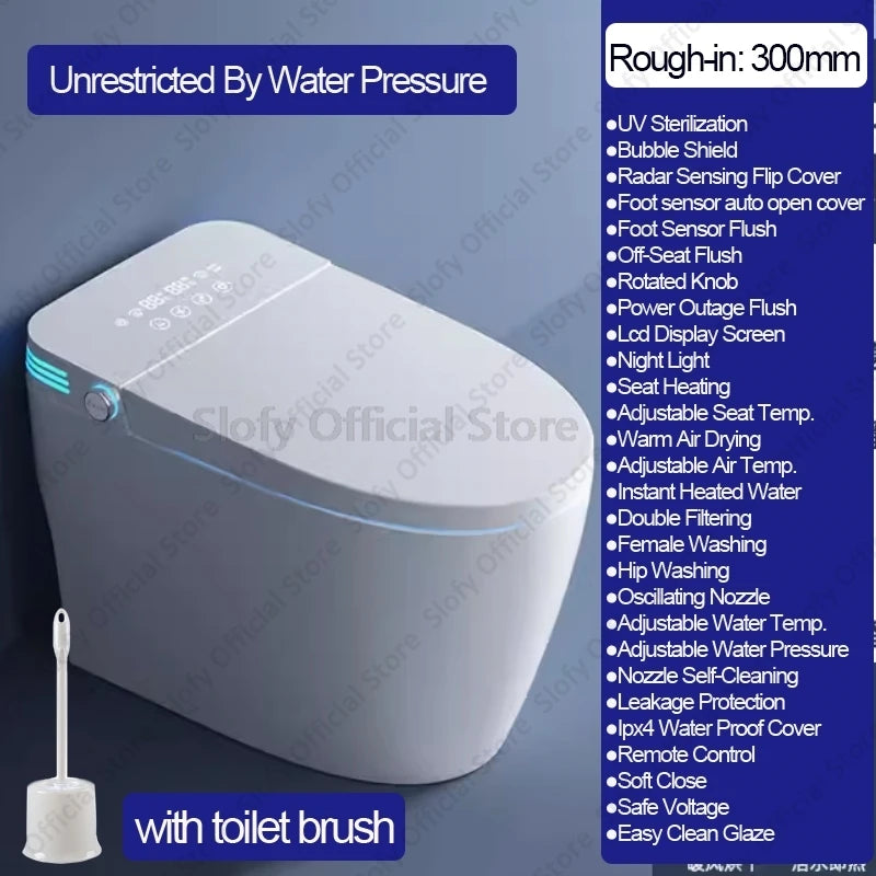 Toilet Smart Toilet Bowl Toilet Seat Lid Auto Dual Flush Heated Seat Warm Water Air Dryer Toilet For Bathroom Toilet Elongated