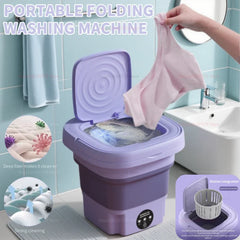 8L Folding Washing Machine Portable Mini Dehydratable Dormitory Student Socks Underwear Panties Home Appliance Free Shipping