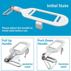 New Ultra-Slim Bidet Toilet Seat Attachment Dual Nozzle Bidet Adjustable Water Pressure Non-Electric Ass Sprayer