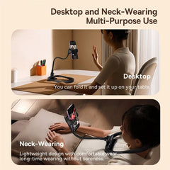 Baseus Flexible Phone Holder Universal Neck Hanging Neck Lazy Cell Phone Desk Mount Bracket for iPhone 17 Air 16 Pro Max Stand