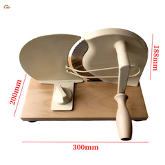 XL-Adjustable Metal Hand Crank Bread Slicer Scale Line Suction Cup Manual Cutter for Even Thickness Slicing Baking Pastry Tools