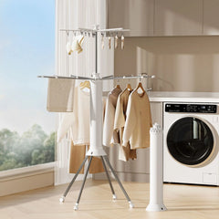 Foldable Clothes Drying Rack Octopus Type Floor Standing Balcony Clothes Drying Portable Rotating Drying Rod Clothes Dryer