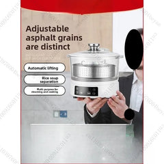 Intelligent lifting low sugar rice cooker rice soup separation fully automatic rice pot filter sugar steaming machine