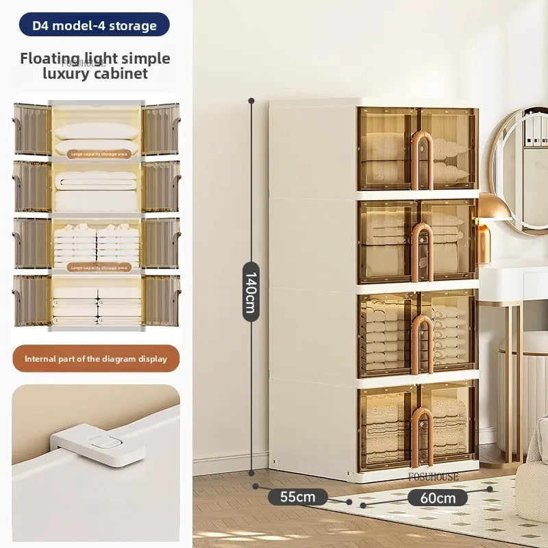 Light Luxury Hanging Wardrobes Bedroom Simple Assembly Clothes Storage Cabinet Large Capacity Rental Room Wardrobe Furniture