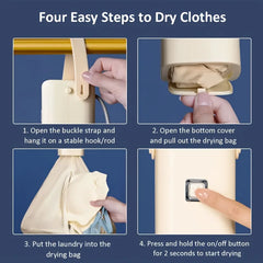Mini Portable Dryer Foldable Electric Dryer Apartment Portable Dryer Fast Drying Travel RVS With Dryer And Time Set Travel Style