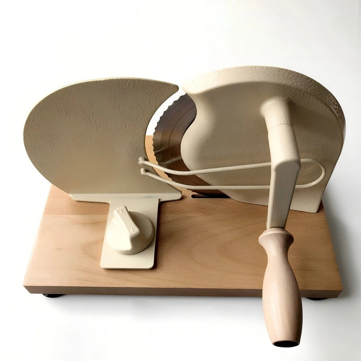 XL-Adjustable Metal Hand Crank Bread Slicer Scale Line Suction Cup Manual Cutter for Even Thickness Slicing Baking Pastry Tools