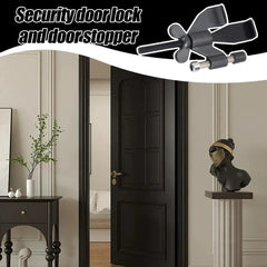 Safety Door Stopper Adjustable No Drill Jammer Door Jammer Stopper Security Lock For Apartment Dorm Hotel College Traveler Child