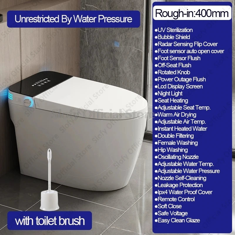 Toilet Smart Toilet Bowl Toilet Seat Lid Auto Dual Flush Heated Seat Warm Water Air Dryer Toilet For Bathroom Toilet Elongated