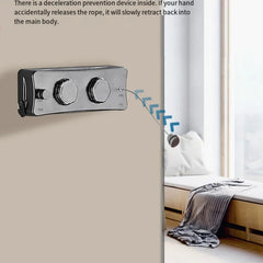 5.1 Meters Invisible Clothes Clotheslines Without Hole-Punching Retractable Indoor/Outdoor Clothes Hanger Double Layer Hanging