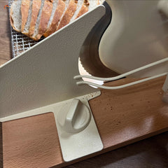 XL-Adjustable Metal Hand Crank Bread Slicer Scale Line Suction Cup Manual Cutter for Even Thickness Slicing Baking Pastry Tools