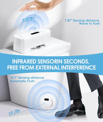 Automatic Toilet Flusher, 2023 Upgraded Smart Touchless Toilet Flush Kit Toilet Flusher Replacement Kit with Infrared Sensor