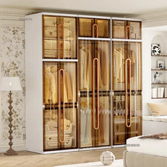 Light Luxury Hanging Wardrobes Bedroom Simple Assembly Clothes Storage Cabinet Large Capacity Rental Room Wardrobe Furniture
