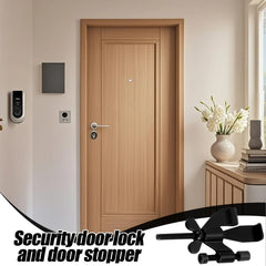 Safety Door Stopper Adjustable No Drill Jammer Door Jammer Stopper Security Lock For Apartment Dorm Hotel College Traveler Child