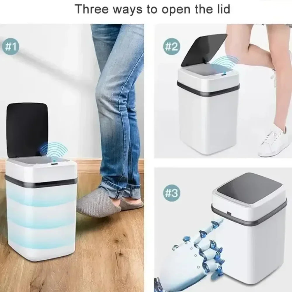 13L bathroom touch trash can, smart toilet trash can, kitchen trash can, smart sensor trash can.
