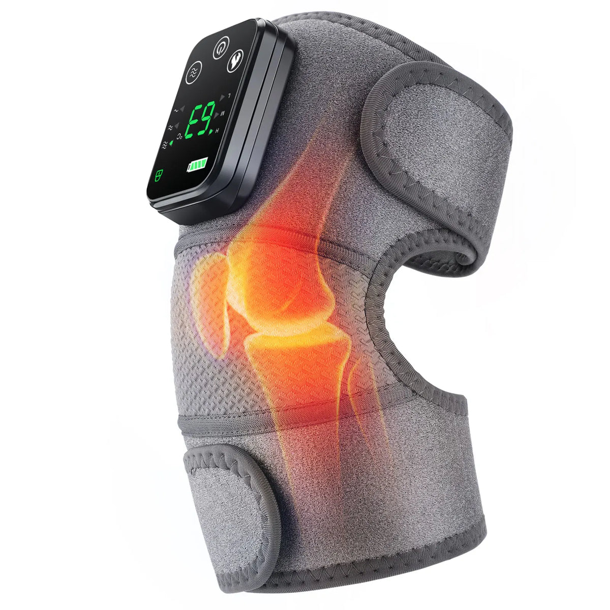 3 in 1 Knee Massager Heated Hot Compress Vibration Shoulder Elbow Pad Massage Brace for Joint Arthritis Pain Relief Support Belt