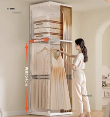 Light Luxury Hanging Wardrobes Bedroom Simple Assembly Clothes Storage Cabinet Large Capacity Rental Room Wardrobe Furniture