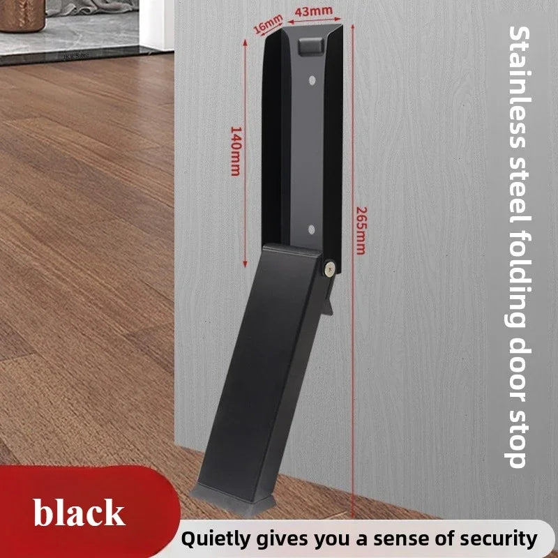 New Nail-free Square Folding Foot Pedal Door Positioner Brake Anti-collision Pedal Touch-type Random Stop Door Baffle Stopper