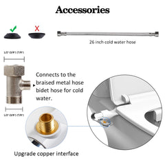 Bidet Toilet Seat New Lightweight Ultra-thin Non-Electric Double Nozzle Adjustable Water Pressure
