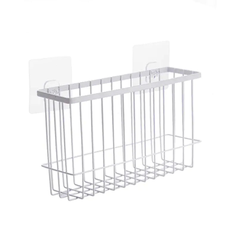 Iron Bathroom Storage Rack - Wall-Mounted Organizer